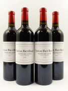 4 bouteilles CHÂTEAU HAUT BAILLY 2006 CC Pessac Léognan (1 étiquette tachée)