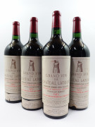 4 magnums CHÂTEAU LATOUR 1953 1er GC Pauillac (étiquettes d'origine léger abimées, léger déchirées