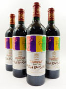 4 bouteilles CHÂTEAU MOUTON ROTHSCHILD 2001 1er GC Pauillac