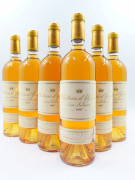 6 bouteilles CHÂTEAU D'YQUEM 1997 1er cru Supérieur Sauternes (étiquettes fanées