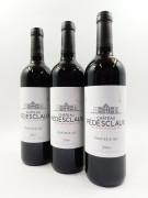 12 bouteilles CHÂTEAU PEDESCLAUX 2016 5è GC Pauillac (étiquettes léger tachée)