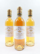 7 demi-bouteilles CHÂTEAU RIEUSSEC 2008 1er cru Sauternes (3 étiquettes tachées)