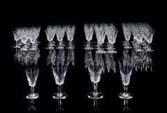 PARTIE DE SERVICE DE VERRES, TRAVAIL DE LA MAISON BACCARAT