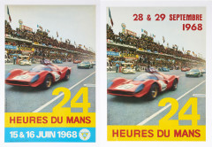 24 HEURES DU MANS 1968  Deux affiches - Sans réserve - No reserve