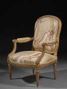 FAUTEUIL À LA REINE D'ÉPOQUE TRANSITION Attribué à Pierre Bernard