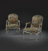 PAIRE DE FAUTEUILS À LA REINE D'ÉPOQUE LOUIS XV Estampille de Jean-Baptiste Gourdin