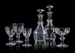 PARTIE DE SERVICE DE VERRES, TRAVAIL DE LA MAISON BACCARAT Modèle Harcourt