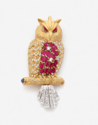 Broche pendentif "Grand duc"