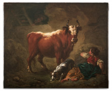 Jean-Honoré FRAGONARD Grasse, 1732 - Paris, 1806 Intérieur d'étable Huile sur toile