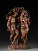 Léon-Ernest DRIVIER Grenoble, 1878 - Paris, 1951 Adam et Eve Plâtre patiné