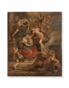 Ecole flamande du XVIIe siècle Entourage de Pierre-Paul Rubens Allégorie de la naissance de Marie de Médicis, à Florence le 26 avril...