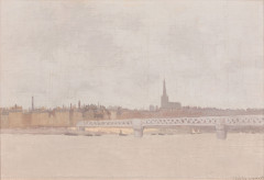 Charles LACOSTE Floirac, 1870 - Paris, 1959 Vue de Bordeaux Huile sur toile