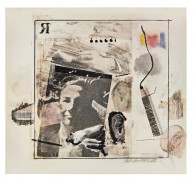 Robert RAUSCHENBERG 1925 - 2008 Sans titre - 1965 (autoportrait pour Dwan Gallery)