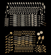 PARTIE DE SERVICE DE COUVERTS EN ARGENT ET VERMEIL (950) Par Puiforcat Paris, XXe siècle