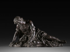 Marc ARCIS Mouzens, 1655 - Toulouse, 1739 Narcisse Terre cuite originale patinée à l'imitation du bronze