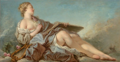 ¤ Ecole française du XVIIIe siècle  La muse Euterpe Huile sur toile