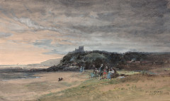 Jules NOËL Nancy, 1810 - Alger, 1881 Scène de plage Aquarelle gouachée