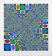 Victor VASARELY 1906 - 1997 Haron - NB - 1978 Planche issue de l'album «Albert Einstein»