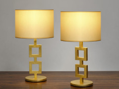 Elisabeth GAROUSTE Née en 1949 Paire de lampes dites « Double Carré » - 2012