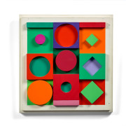 Victor VASARELY 1906 - 1997 Salgo Positif (4 a)- 1967 Relief sur bois peint