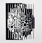 Victor VASARELY 1906 - 1997 Byrom - 1975 Planche issue de l'album «Cinétique NB»