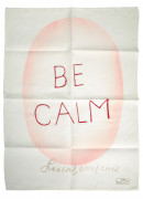 Louise BOURGEOIS (d'après) 1911 - 2010 Be Calm - 2005 Sérigraphie et broderie sur tissu en lin