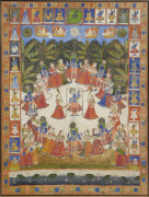 PICHHVAI DE LA DANSE DE KRISHNA ET DES GOPIS  Nathdwara, Rajasthan, Inde, fin XIXe siècle