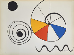 Alexander CALDER 1898 - 1976 Spirale multicolore - 1969 Lithographie en couleurs