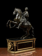D'après Etienne Maurice Falconet (1716-1791), France, vers 1800 Probablement Pierre le Grand de Russie Groupe équestre en bronze