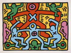 Keith HARING 1958 - 1990 Untitled - 1985 Sérigraphie en couleurs