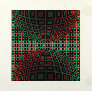 ¤ Victor VASARELY 1906 - 1997 Homok - 1977 Sérigraphie en couleurs