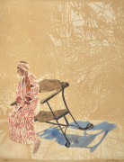 Sam SZAFRAN (1934 - 2019) Lilette à la chaise de Gaudi - 2010 Lithographie en couleurs