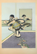 Francis BACON (1909-1992) Homme écrivant reflété dans un miroir - 1977 Lithographie en couleurs, exécutée par Deschamps