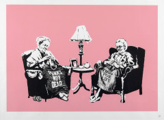 BANKSY Né en 1974 Grannies - 2006 Sérigraphie en couleurs