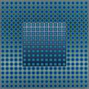 Victor VASARELY (1906 - 1997) ZETT FU - 1968-72 Peinture vinylique sur panneau