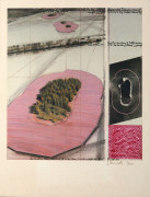 CHRISTO & Jeanne Claude 1935 - 2020 Wrapped Biscane Bay - 1983 Lithographie en couleurs