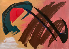 Gérard SCHNEIDER (1896 - 1986) Sans titre - 1979 Acrylique et gouache sur papier