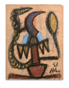 Jean-Michel ATLAN (1913 - 1960) Sans titre - 1953 Pastel sur papier