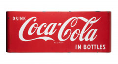 COCA COLA  Plaque émaillée – 1950