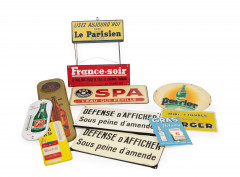 VITTEL, SPA, PERRIER…  Lot de 11 plaques origine France et Etats-Unis