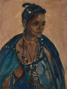 Monique CRAS 1910-2007 Jeune femme Huile sur panneau