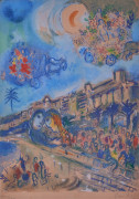 Marc CHAGALL 1887-1985 Bataille de fleurs, série Nice et la Côte d'Azur, 1967 Lithographie en couleurs