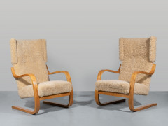 Alvar AALTO 1898 - 1976 Paire de fauteuils mod. 36/401- circa 1950