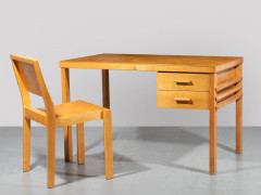 Alvar AALTO 1898 - 1976 Rare bureau mod. K96 et sa chaise mod. 11/611 dite « Stacking Chair » - circa 1930