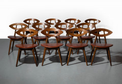 Ejvind A. JOHANSSON 1923-2002 Suite de douze chaises mod. 84 dites « Eye chair » - 1961