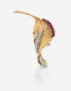 VAN CLEEF & ARPELS  Clip de corsage feuille