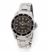 ROLEX Submariner, "Gilt underline PCG" (pointed crown guard), réf. 5513, n° 1011649  Vers 1964