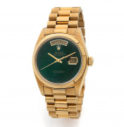 ROLEX revendue par la maison Chaumet Day-Date "Green bloodstone jasper dial", réf. 18038, n° 5600115 Vers 1978