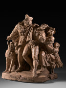 Bartolomeo PINELLI Rome, 1781 - 1835 Famille de brigands en fuite Groupe en terre cuite