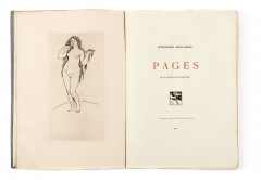 MALLARMÉ (Stéphane).- RENOIR Pages. Bruxelles, Edmond Denan, 1891. Grand in-8 (28,2 x 19,5 cm), broché.  1 f...